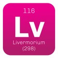 Livermorium chemical element Royalty Free Stock Photo