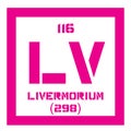 Livermorium chemical element Royalty Free Stock Photo