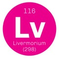 Livermorium chemical element Royalty Free Stock Photo