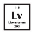 Livermorium chemical element icon Royalty Free Stock Photo