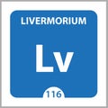 Livermorium Chemical 116 element of periodic table. Molecule And Communication Background. Livermorium Chemical Lv, laboratory and