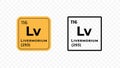 Livermorium, chemical element of the periodic table vector Royalty Free Stock Photo