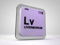 Livermorium - Lv - chemical element periodic table Royalty Free Stock Photo