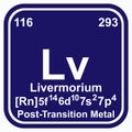 Livermorium Periodic Table of the Elements Vector illustration eps 10 Royalty Free Stock Photo