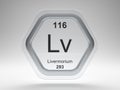 Livermorium symbol hexagon frame