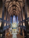 The Liverpool Cathedral interiour, the altar and seats in the Lady chapel, United Kingdom