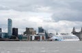 Liverpool city centre vista from river Mersey