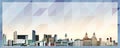 Liverpool skyline vector colorful poster on beautiful triangular texture background