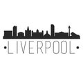 Liverpool England. City Skyline. Silhouette City. Design Vector. Famous Monuments. Royalty Free Stock Photo