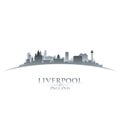 Liverpool England city skyline silhouette white background Royalty Free Stock Photo