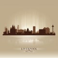 Liverpool England skyline city silhouette