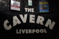 Liverpool, England, United Kingdom; 10/15/2018: Entrance of The Cavern Club, the bar of the Beatles, with the name painted in