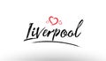 liverpool europe european city name love heart tourism logo icon Royalty Free Stock Photo