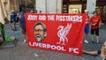 Liverpool fans in the Plaza Mayor