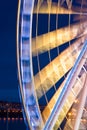 Liverpool ferris wheel in motion Royalty Free Stock Photo