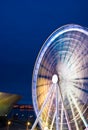 Liverpool ferris wheel in motion Royalty Free Stock Photo