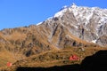 Liverpool Hut in the Matukituki Valley in Mt. Aspiring National Park, New Zealand Royalty Free Stock Photo