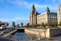 Liverpool Liver Building and seafront Royalty Free Stock Photo