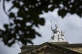 Liverpool, Merseyside. June 2014, External View of the statue atop the Walker Art Gallery