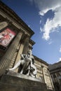 Liverpool, Merseyside. June 2014, External View of the statue of Michelangelo by John Warrington Wood installed 1877 and the