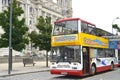 Liverpool multicoloured tour bus