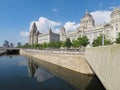 The beautiful waterfront of the city of Liverpool, England