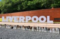 Liverpool Sign unveiled at Liverpool ONE. Royalty Free Stock Photo