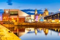 Liverpool Skyline Pier head sunset