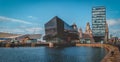 Liverpool waterfront with Skyline Pier Royalty Free Stock Photo