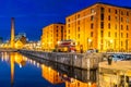 Liverpool Skyline Pier head sunset Royalty Free Stock Photo