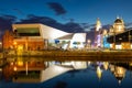 Liverpool Skyline Pier head sunset Royalty Free Stock Photo