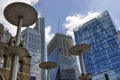 Liverpool street station, London United Kingdom, 14 June 2018. As soon as you leave Liverpool Street you can see the skyscrapers Royalty Free Stock Photo