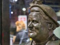 The head and shoulders of the bronze statue of Bessie Braddock by Tom Murphy