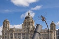 Heaven & Earth monument dedicated to Jeremiah Horrocks in Liverpool, England on July 14, 2021