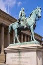 Statue of Albert Prince Consort outside St Georges Hall in Liverpool, England UK on July 14, 2021 Royalty Free Stock Photo