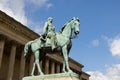 Statue of Albert Prince Consort outside St Georges Hall in Liverpool, England UK on July 14, 2021 Royalty Free Stock Photo