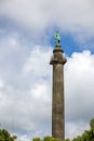 Statue of the Duke of Wellington on a column outside St Georges Hall in Liverpool, England UK on July 14 Royalty Free Stock Photo