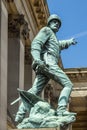 Statue of Major General William Earle outside St Georges Hall in Liverpool, England UK on July 14, 2021 Royalty Free Stock Photo