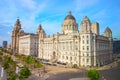 Liverpool Pier Head with the Royal Liver Building, Cunard Building