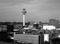 City with old and new architecture in liverpool top view from Wheel of Liverpool Royalty Free Stock Photo