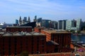 City with old and new architecture in liverpool top view from Wheel of Liverpool Royalty Free Stock Photo