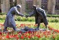 A sculpture commemorating the âAll together nowâ statue by Andy Edwards