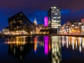 Liverpool waterfront at night, the Albert Dock. Royalty Free Stock Photo