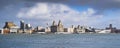 Liverpool waterfront and the river Mersey Royalty Free Stock Photo