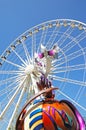 Liverpool wheel and Peace on Earth statue.