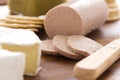Liverwurst and Camembert Royalty Free Stock Photo