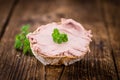 Liverwurst Sandwich selective focus