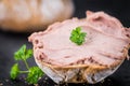 Liverwurst Sandwich selective focus