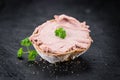 Liverwurst Sandwich selective focus