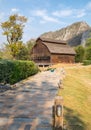 Livestock barn and path slope